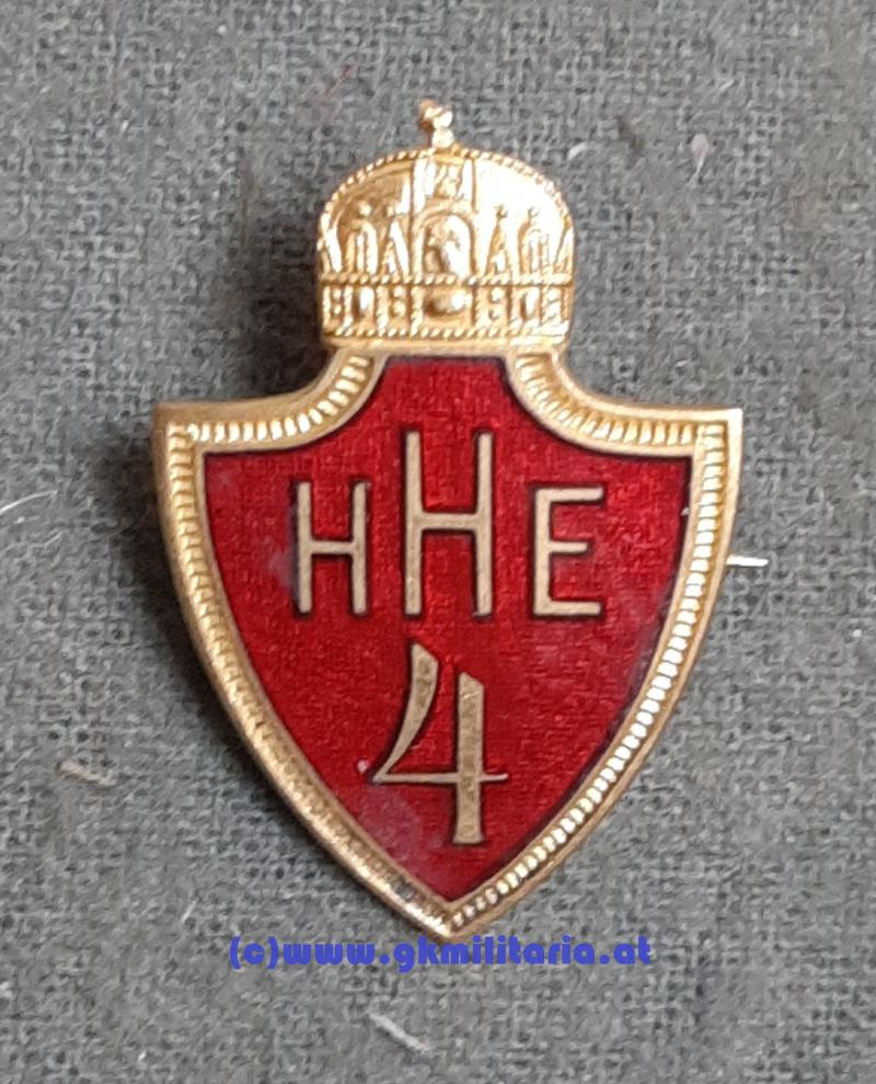k.u.k. Kappenabzeichen HHE 4 - Honved-Husaren-Regiment 4 !!