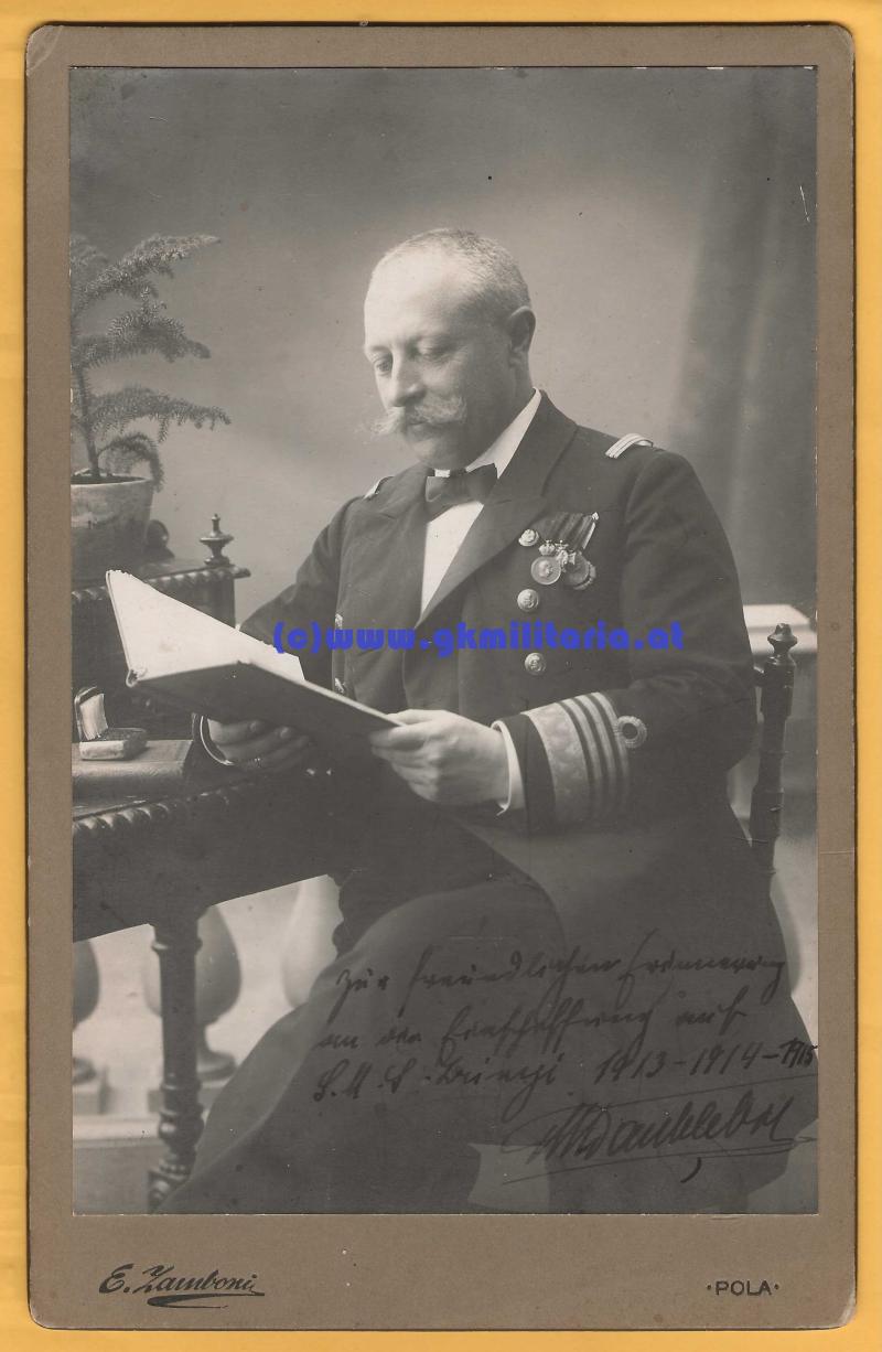 Portrait k.u.k. Kriegsmarine Viceadmiral Maximilian Daublebsky von Eichhain - S.M.S. Zrinyi !