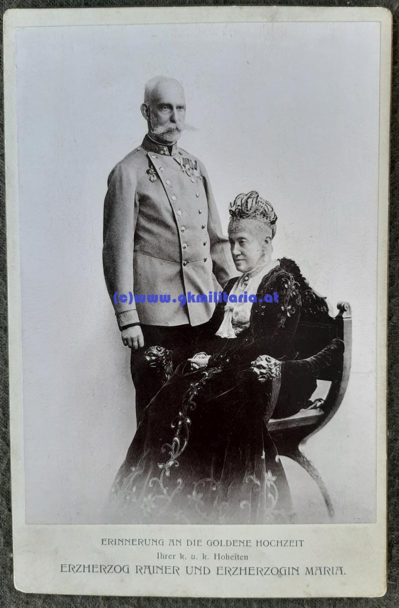 k.u.k. Portrait Erzherzog Rainer & Erzherzogin Maria - KAB-Foto 1902!!