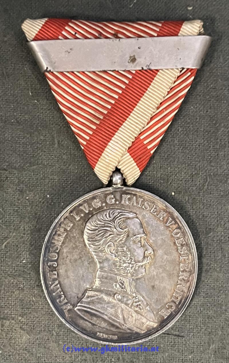 k.u.k. Silberne Tapferkeitsmedaille 1. Klasse Kaiser Franz Josef I. m. WH-Spange!