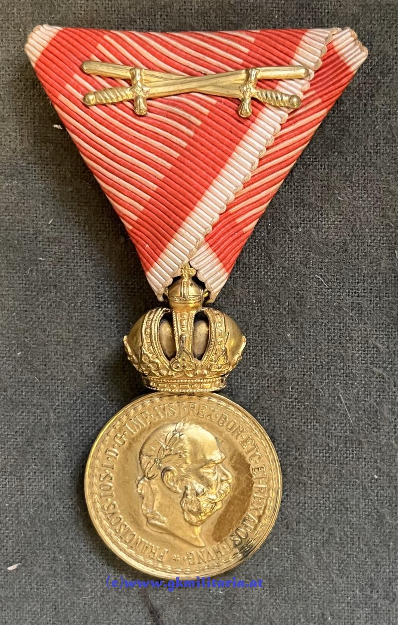 k.u.k. Bronzene Militärverdienstmedaille Kaiser Franz Josef I. mit Schwertern !!