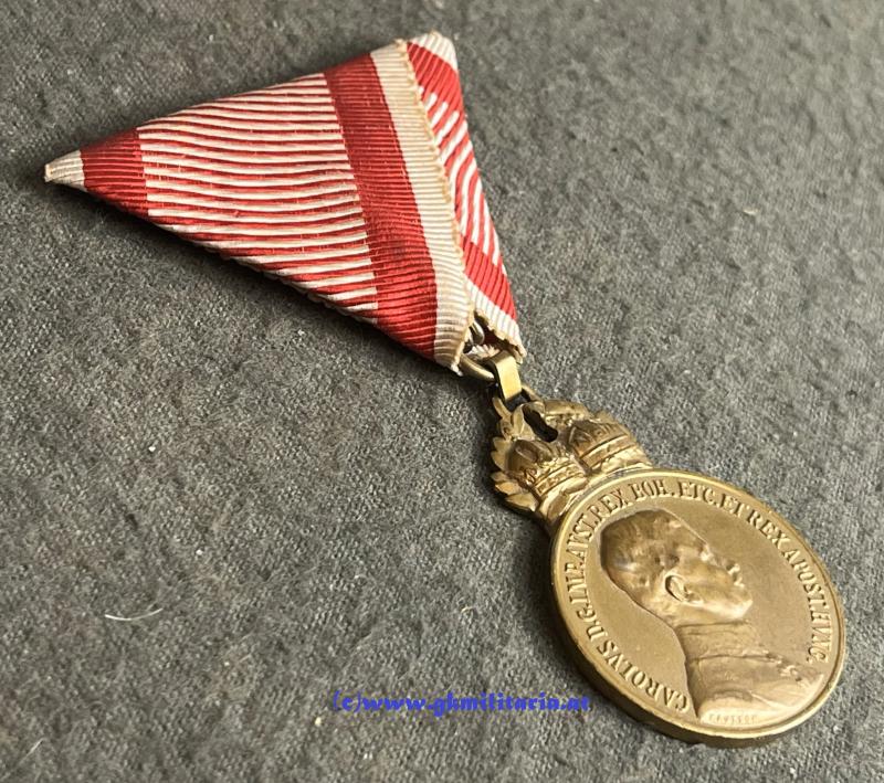 k.u.k. Bronzene Militärverdienstmedaille Kaiser Karl I. 