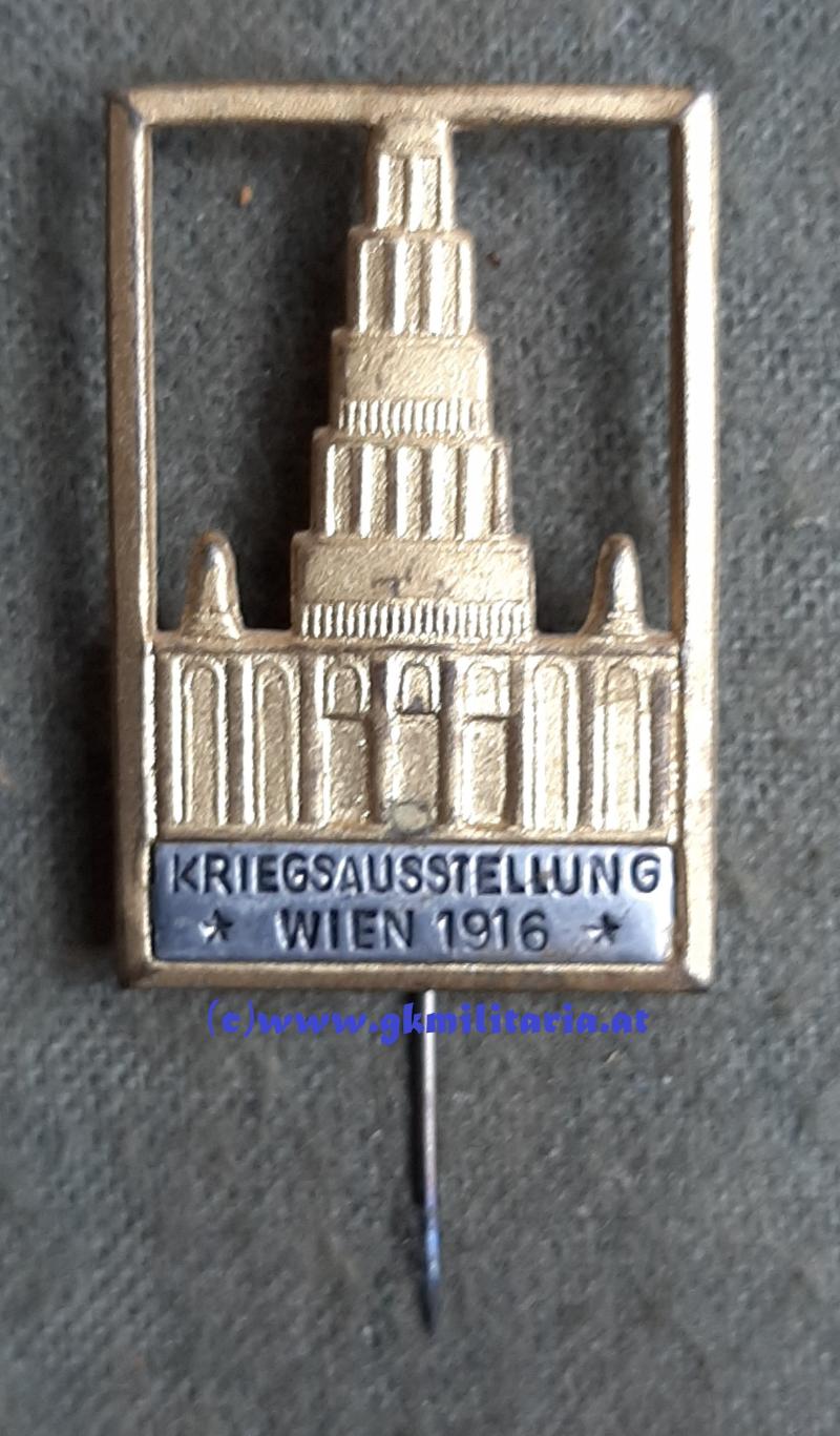 k.u.k. Kappenazeichen - Kriegsausstellung Rotunde Wien 1916!