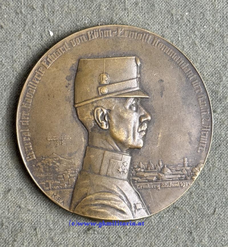 k.u.k. Medaille General d. K. Eduard von Böhm Ermolli Kmdt. 2. Armee - Lemberg 1915/Karpathen!