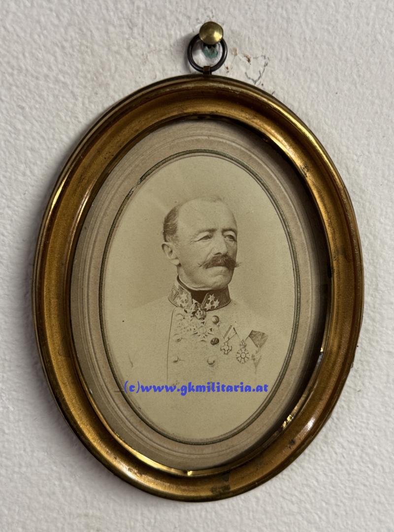 Portrait k.u.k. General mit TOP-ORDEN - 1860! - Halskreuze!