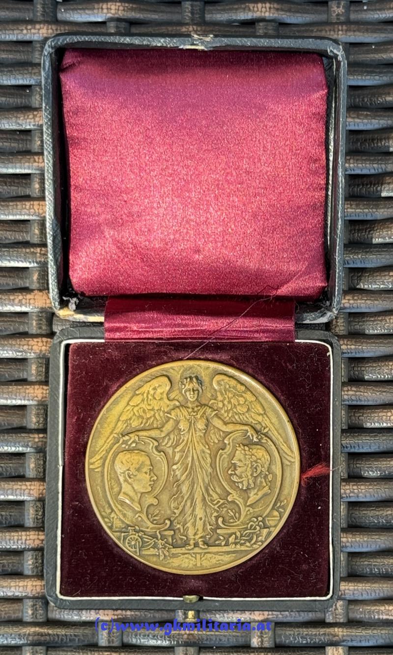 k.u.k. Medaille Kaiser Franz Joseph I. - 50 jähriges Regierungsjubiläum im Etui!!