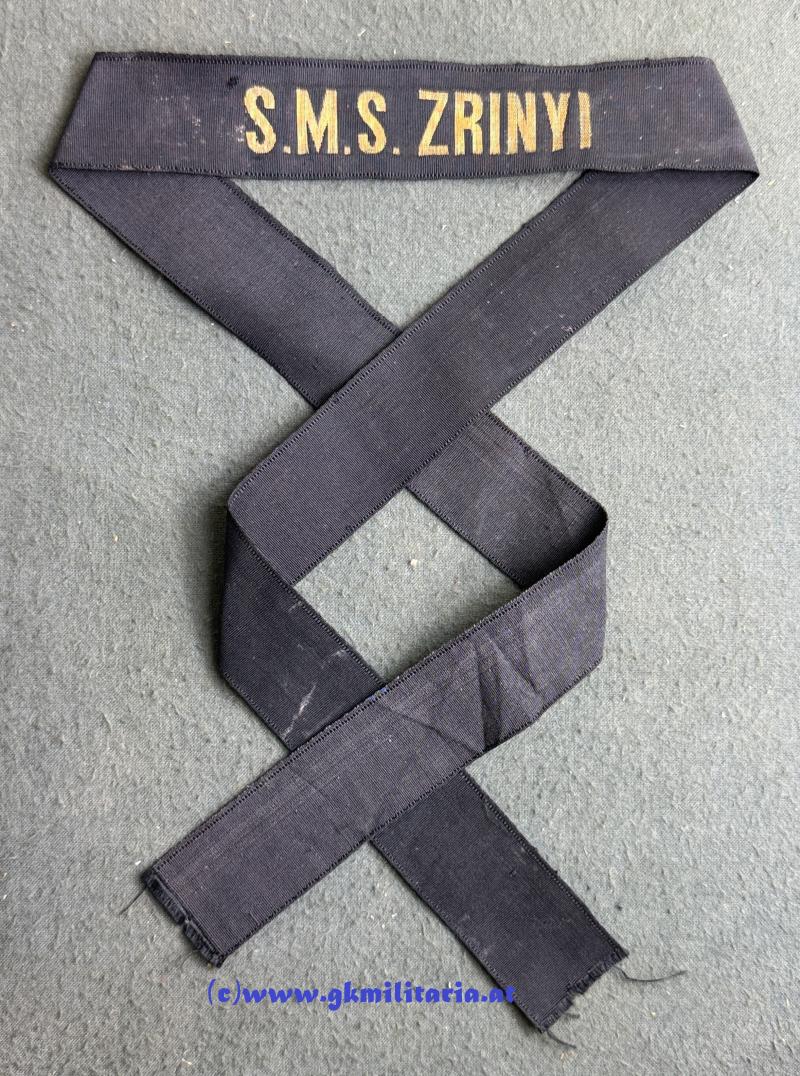 k.u.k. Kriegsmarine - Mützenband Matrosen u. Unteroffiziere 