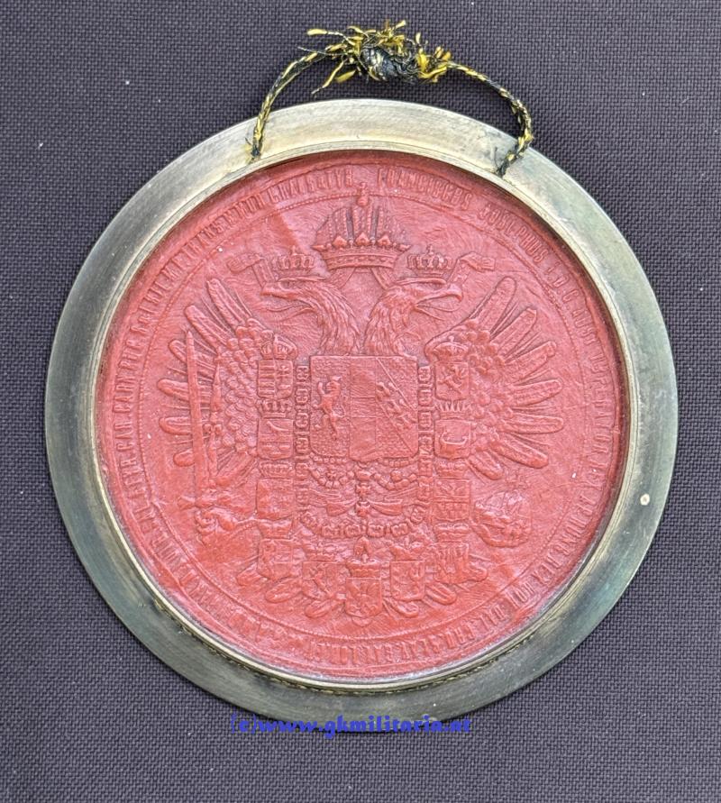 k.u.k. Wachsiegel Kaiser Franz Joseph I. !!
