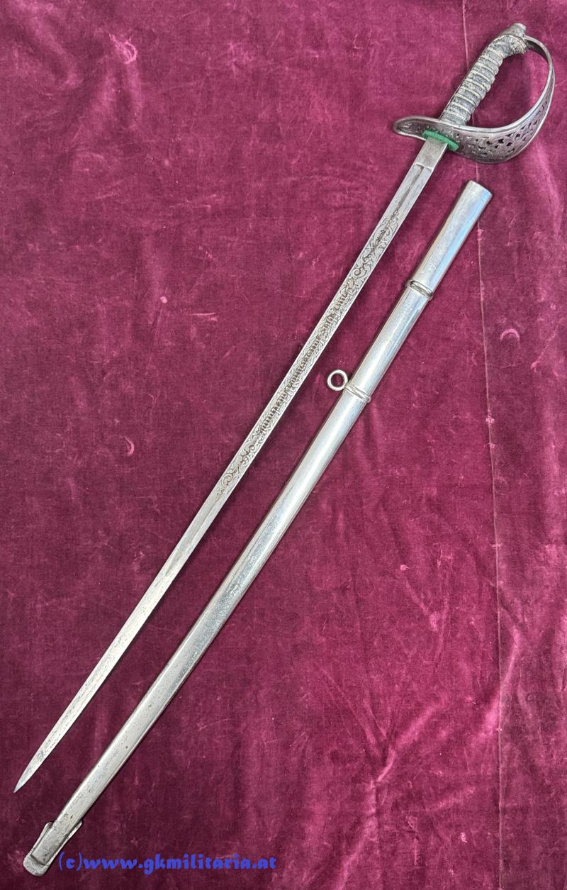 Weitere Fotos - Säbel Kavallerie für Offiziere des österreichischen Bundesheeres 1. Republik! - Mit Ätzung!!