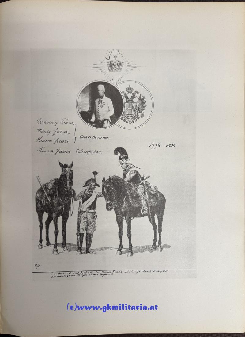 Großformatige Regimentsgeschichte des k. u. k. böhmischen Dragoner-Regiments 'Kaiser Franz'!!