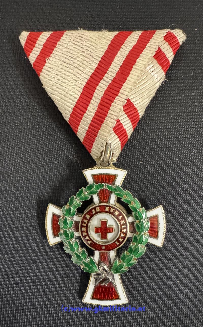 k.u.k. Ehrenzeichen des Roten Kreuzes II. Klasse mit KD im Etui!