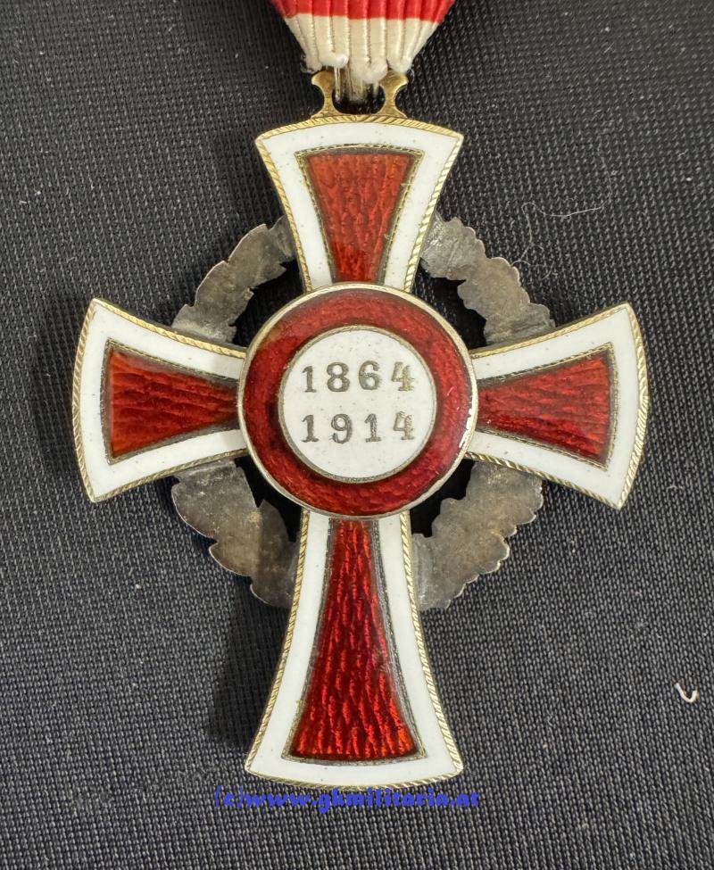 k.u.k. Ehrenzeichen des Roten Kreuzes II. Klasse mit KD im Etui!