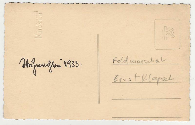 Portrait Generalmajor Ernst Klepsch mit Top Orden und e.h. Widmung! - 1. Republik!