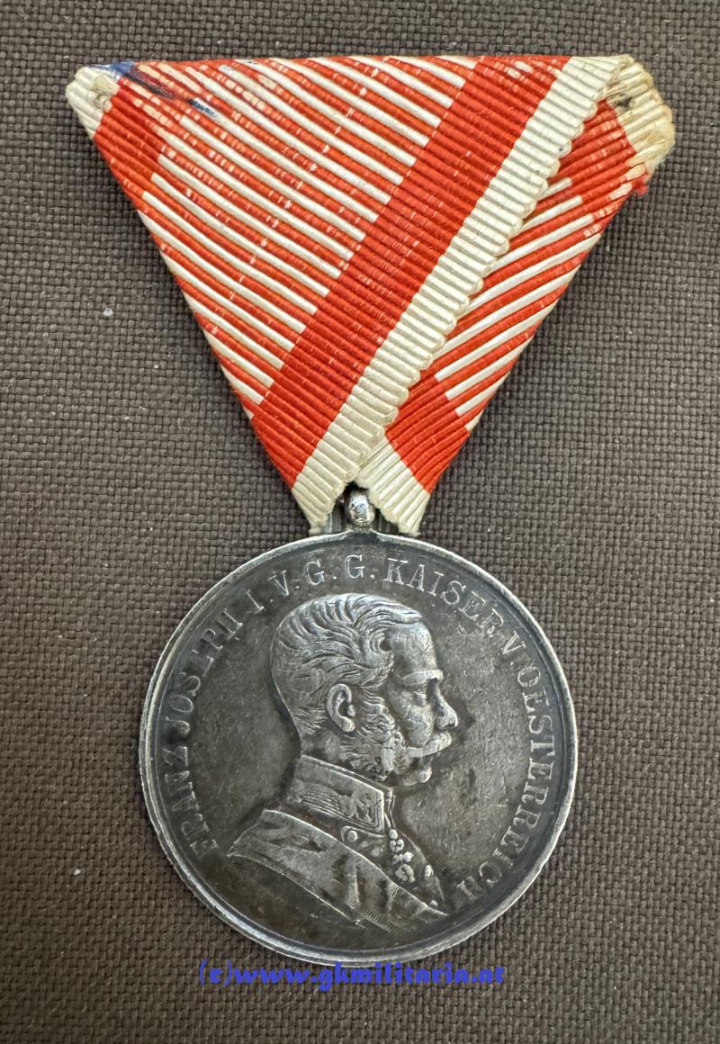 k.u.k. Silberne Tapferkeitsmedaille 1. Klasse Kaiser Franz Josef I.!