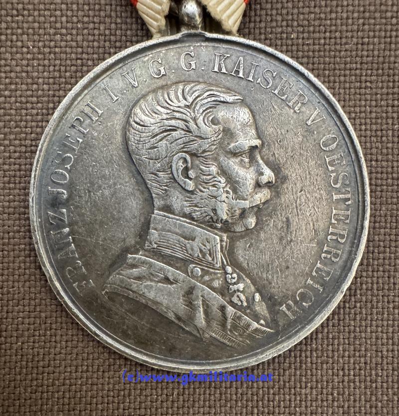 k.u.k. Silberne Tapferkeitsmedaille 1. Klasse Kaiser Franz Josef I.!