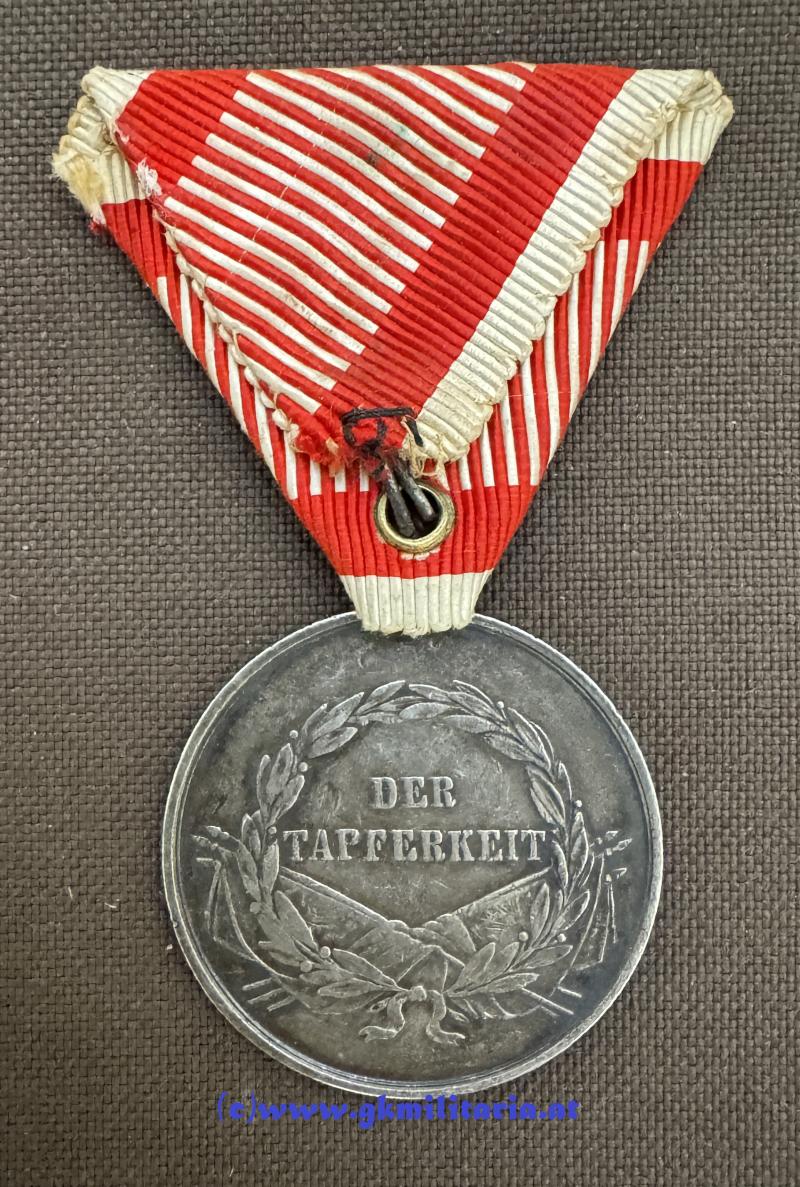 k.u.k. Silberne Tapferkeitsmedaille 1. Klasse Kaiser Franz Josef I.!