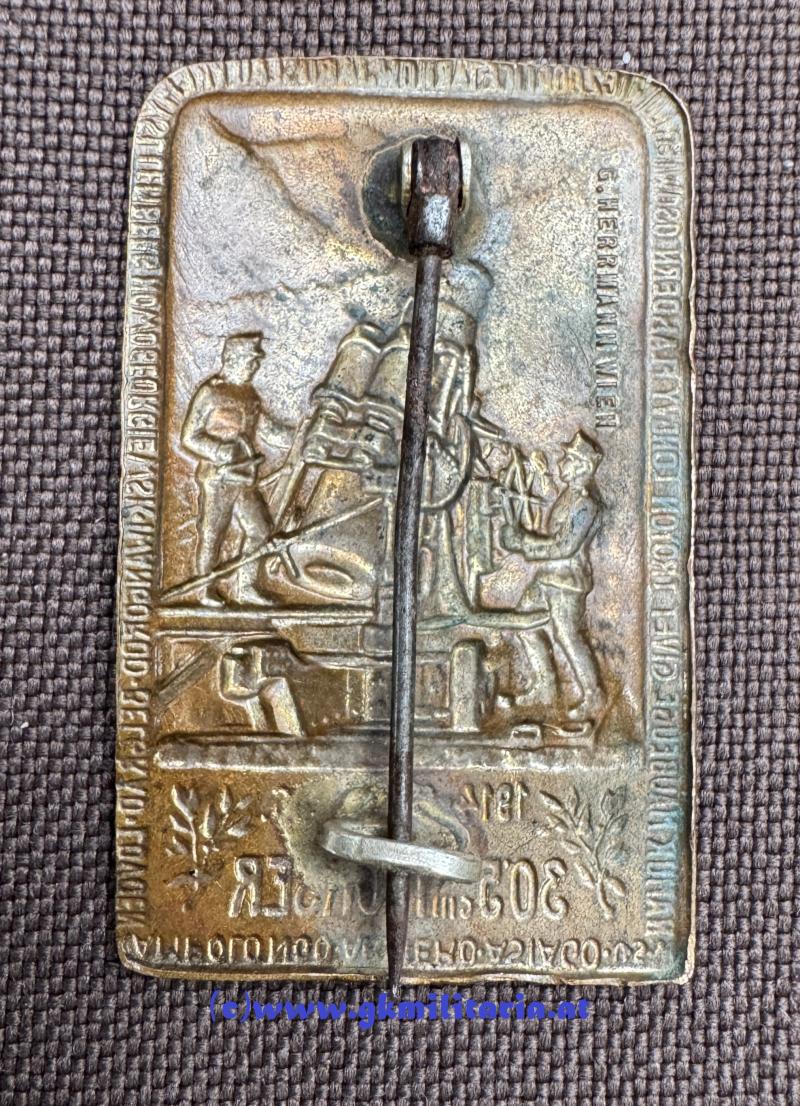 k.u.k. Kappenabzeichen 30,5cm Mörser 1914 - 1915 - 1916!!