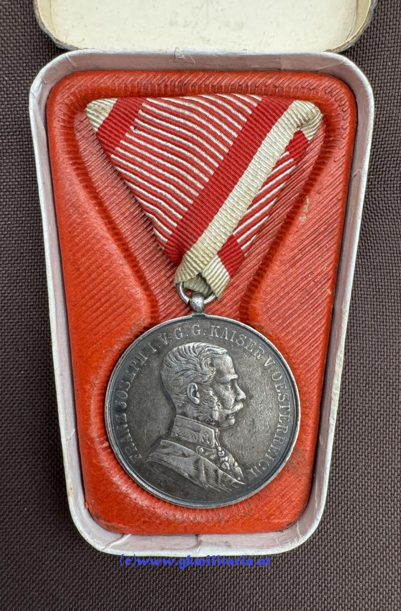 k.u.k. Tapferkeitsmedaille 1. Klasse Kaiser FJ I. im original Etui!!