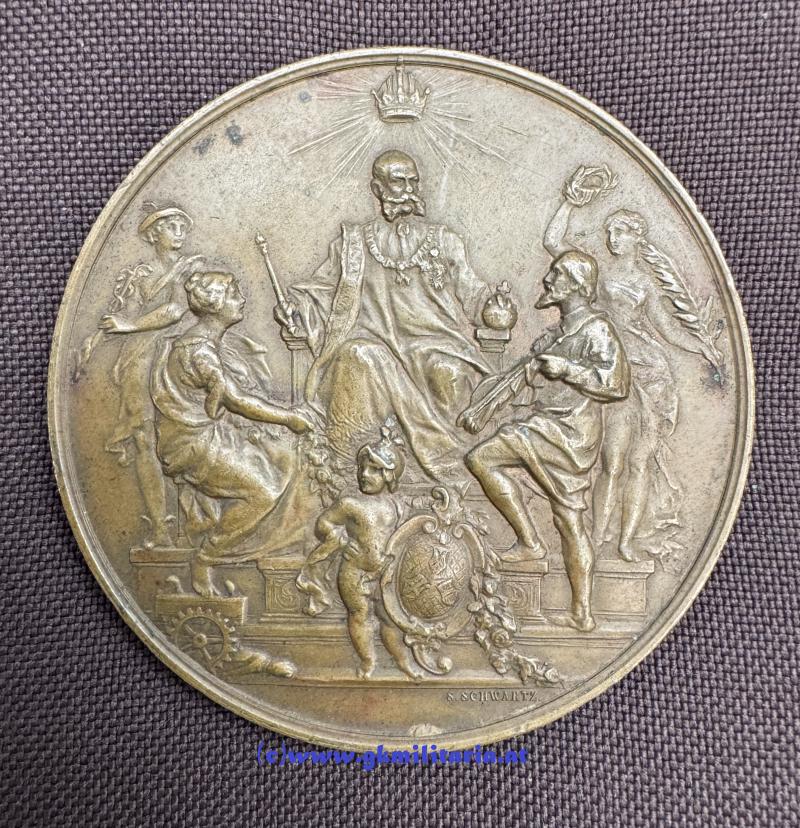 k.u.k. Medaille Kaiser Franz Joseph I. - Jubiläums-Gewerbe-Ausstellung z. 40-jährigen Regierungsjubiläum 1888!!