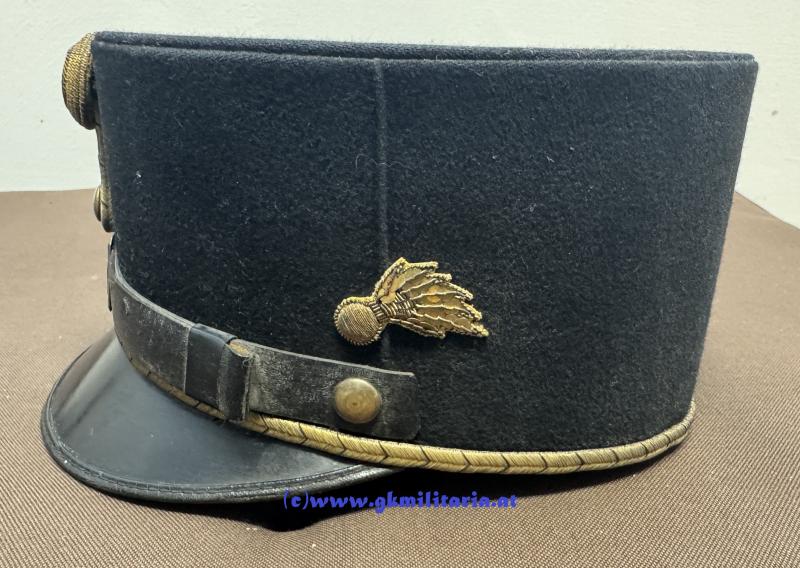 Österreich 1. Republik - schwarze steife Kappe Offiziere Gendarmerie!!