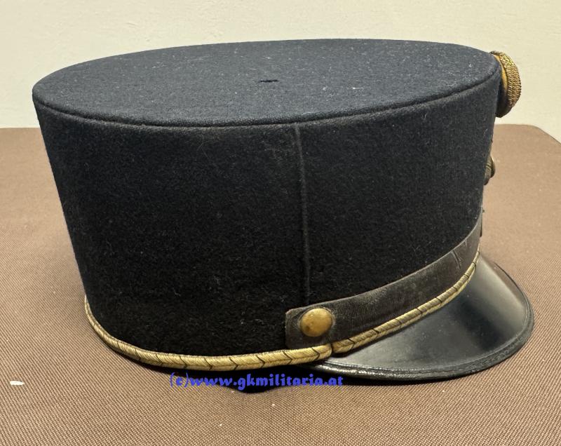 Österreich 1. Republik - schwarze steife Kappe Offiziere Gendarmerie!!