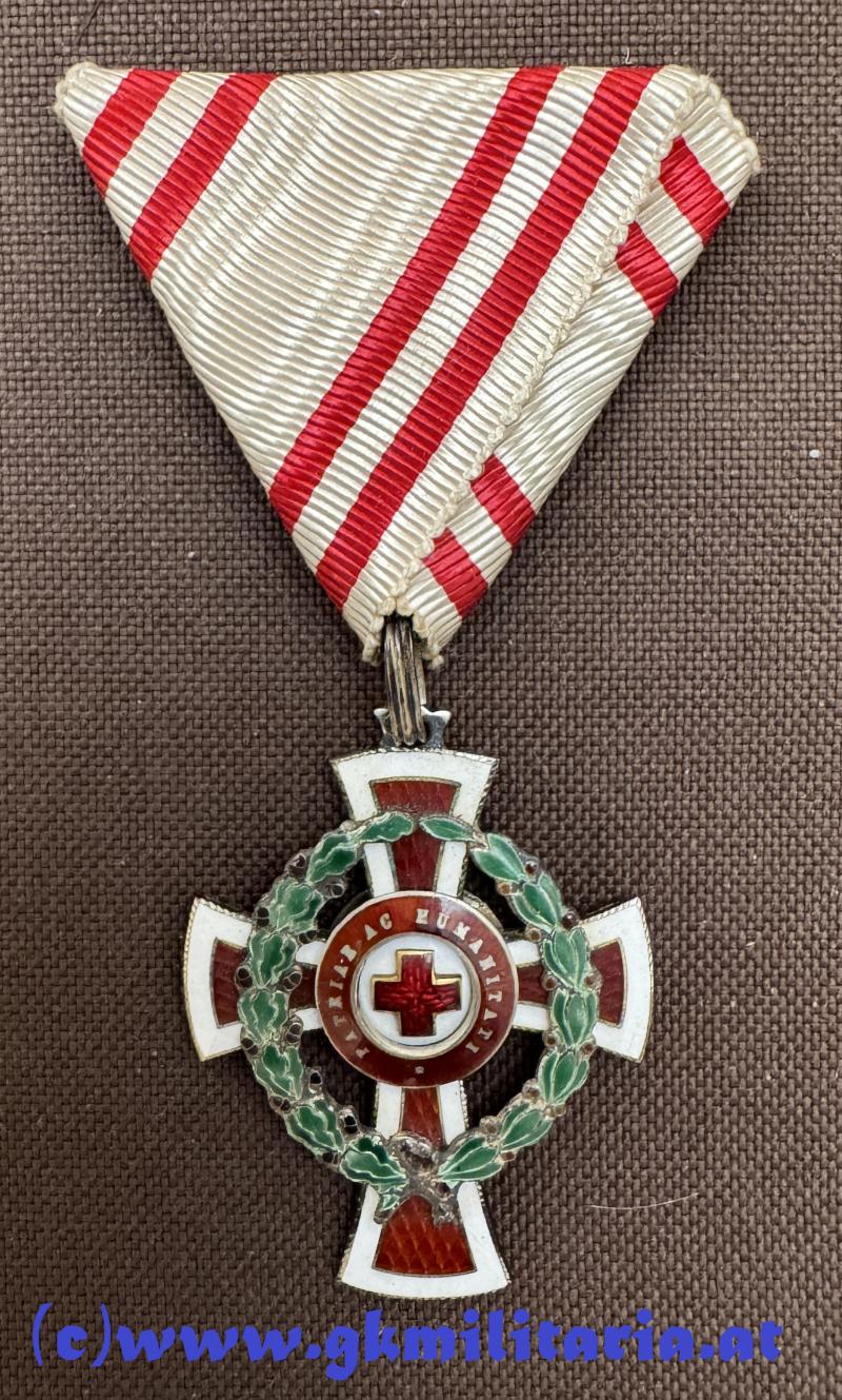 k.u.k. Ehrenzeichen des Roten Kreuzes II. Klasse mit KD im Etui! - TOP!