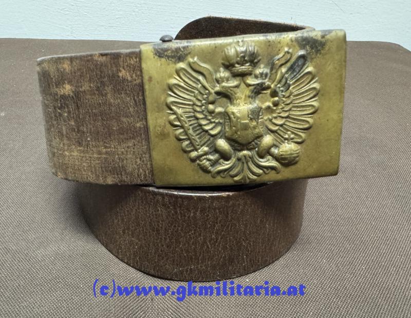 k.u.k. Infanterieleibriemen mit Kastenschloss (Koppelschloss) - 