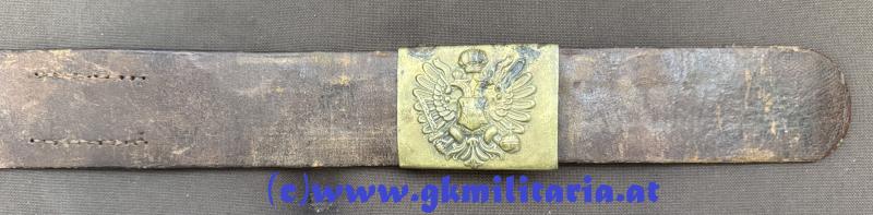 k.u.k. Infanterieleibriemen mit Kastenschloss (Koppelschloss) -