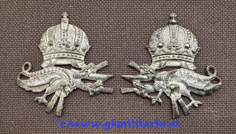 1 Paar k.u.k. Kragenspiegelauflagen MG-Truppe - Mannschaft/Uoffz.!!