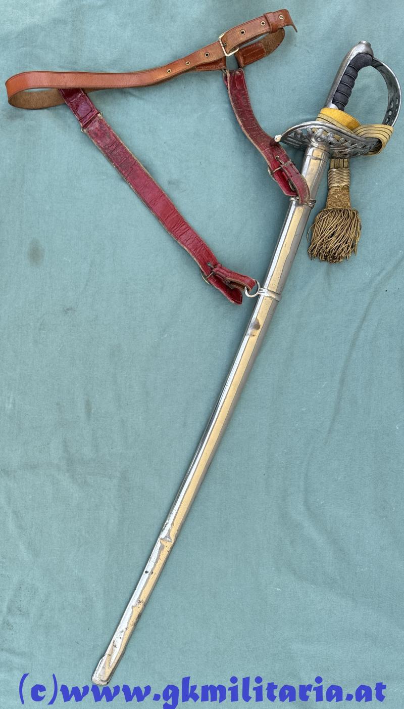 Komplette Säbel-Garnitur Säbel M1869 Kavallerie für Offizier mit Portepee und Gehänge!! -