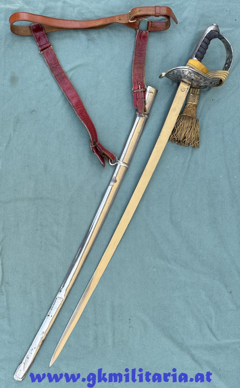 Komplette Säbel-Garnitur Säbel M1869 Kavallerie für Offizier mit Portepee und Gehänge!! -