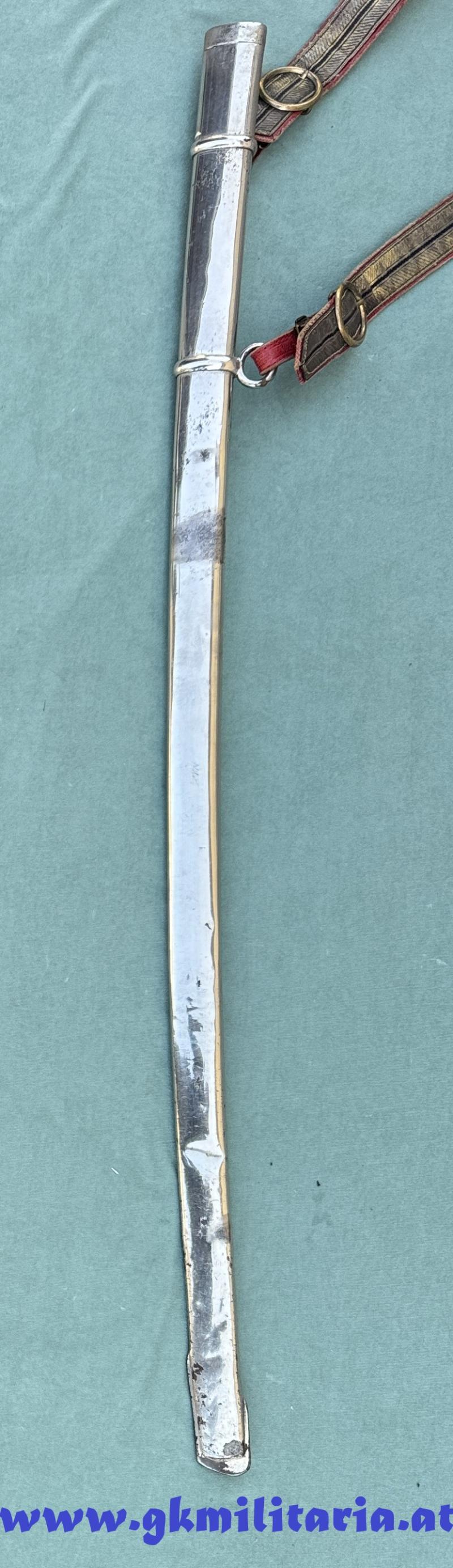 Weitere Fotos: Komplette Säbel-Garnitur Säbel M1869 Kavallerie für Offizier mit Portepee und Gehänge!! -