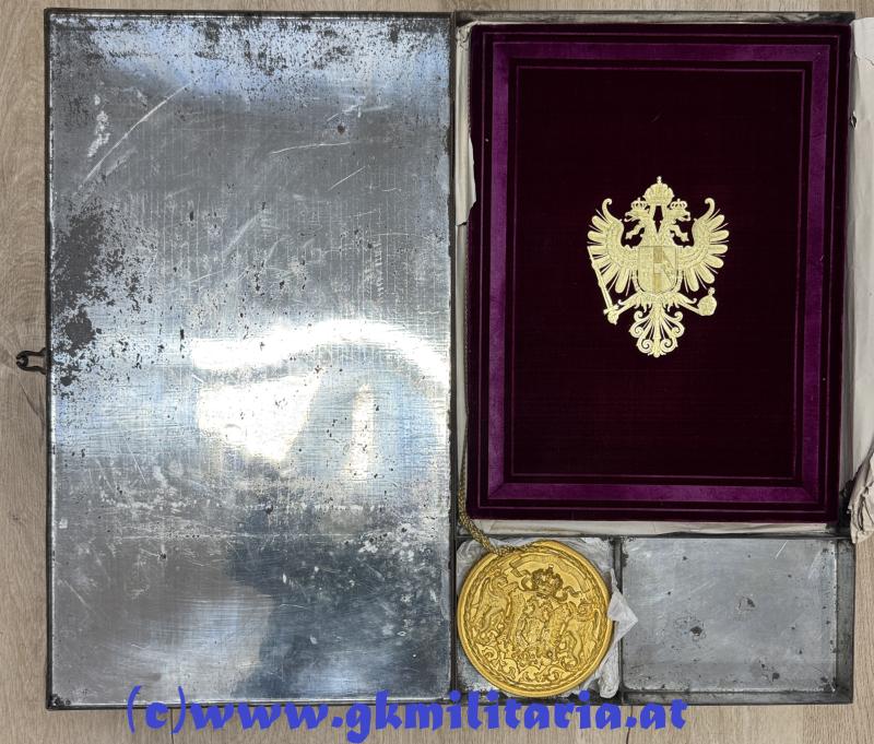 k.u.k.  Adels-Diplom Alois Ritter von DESSARY - 1870!!