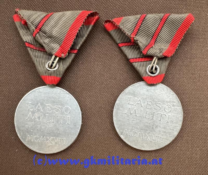6er Satz Verwundetenmedaille Kaiser Karl I. - MINT!