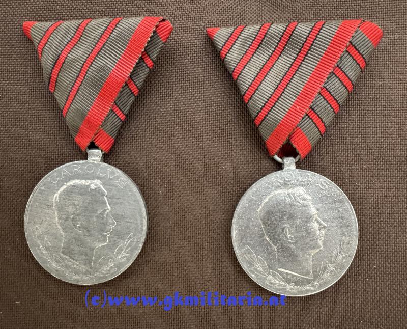 6er Satz Verwundetenmedaille Kaiser Karl I. - MINT!
