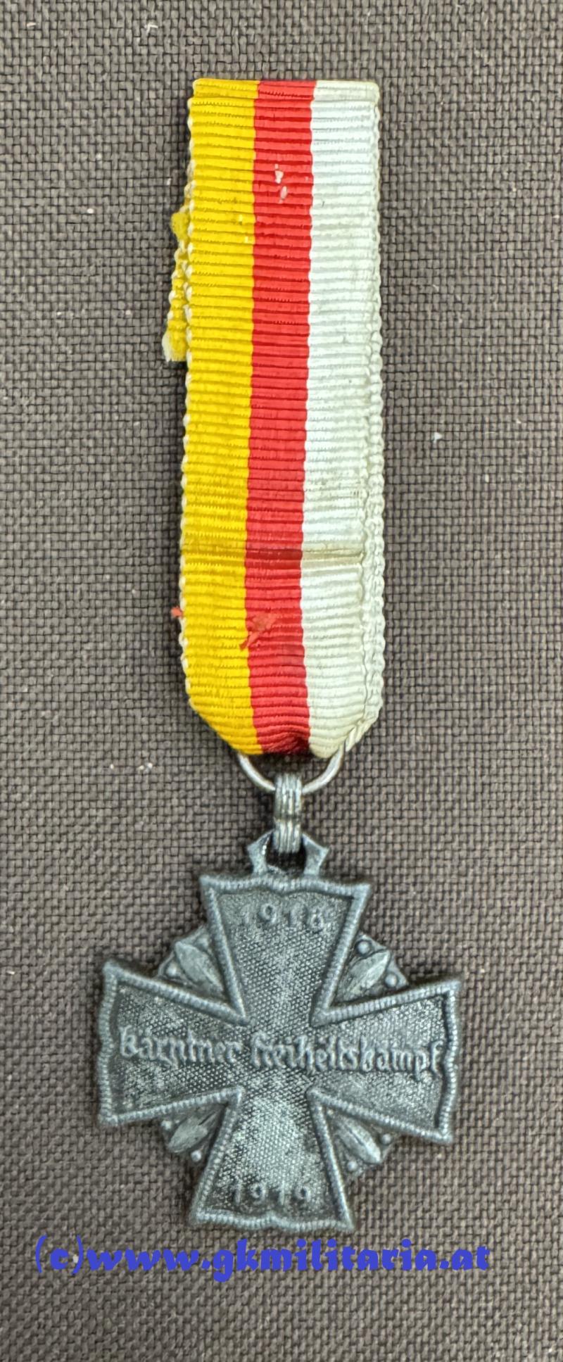 Allgemeines Kärntner Kreuz für Tapferkeit !! - Kärntner Abwehrkampf 1919 !!