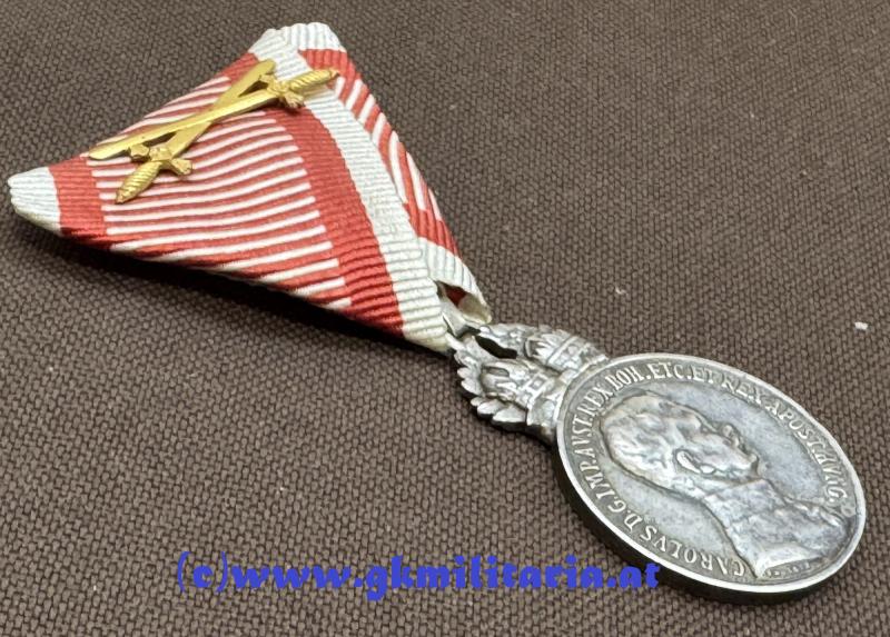 k.u.k. Silberne Militärverdienstmedaille Kaiser Karl I.!