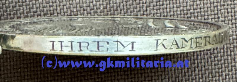 k.u.k. Silberne Tapferkeitsmedaille 1. Klasse Kaiser Franz Joseph I. - mit Widmung Luftfahrtruppe!!