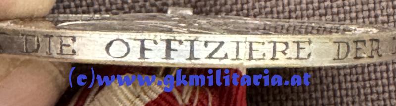 k.u.k. Silberne Tapferkeitsmedaille 1. Klasse Kaiser Franz Joseph I. - mit Widmung Luftfahrtruppe!!