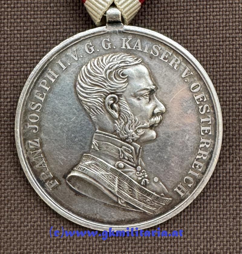 k.u.k. Silberne Tapferkeitsmedaille 1. Klasse Kaiser Franz Joseph I. - mit Widmung Luftfahrtruppe!!