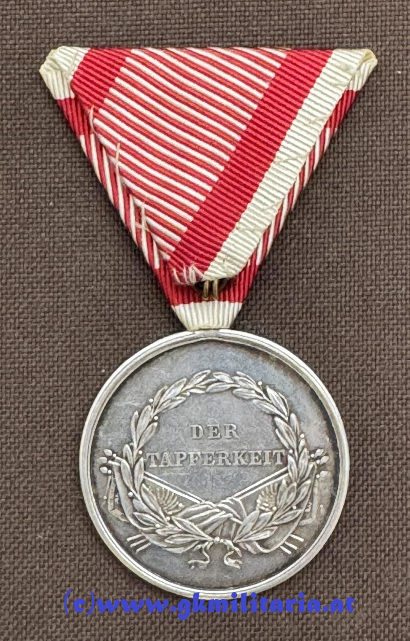 k.u.k. Silberne Tapferkeitsmedaille 1. Klasse Kaiser Franz Joseph I. - mit Widmung Luftfahrtruppe!!