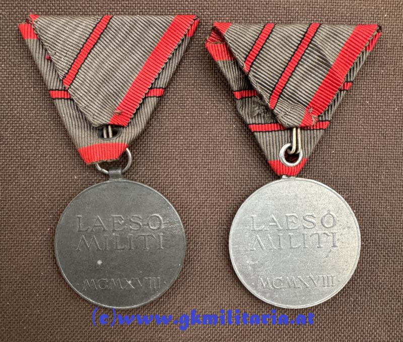 6er Satz Verwundetenmedaille Kaiser Karl I. !!