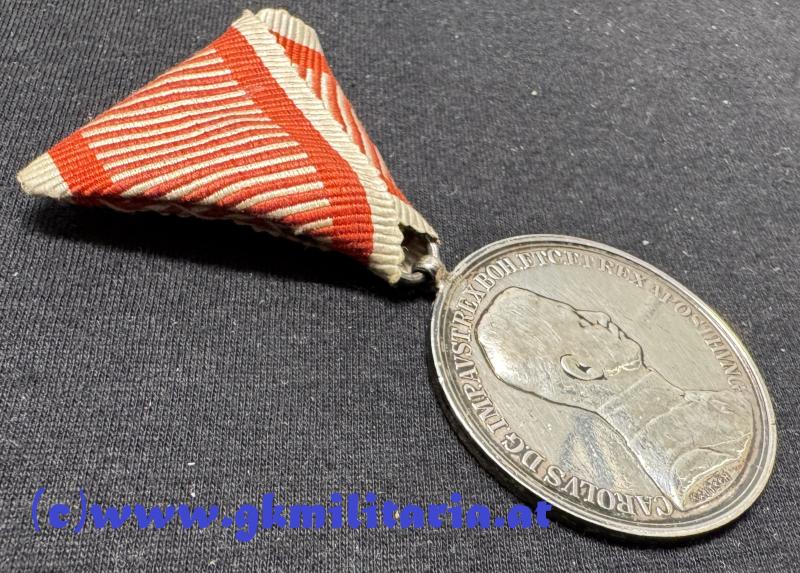 k.u.k. Silberne Tapferkeitsmedaille 1. Klasse Kaiser Karl I. !!