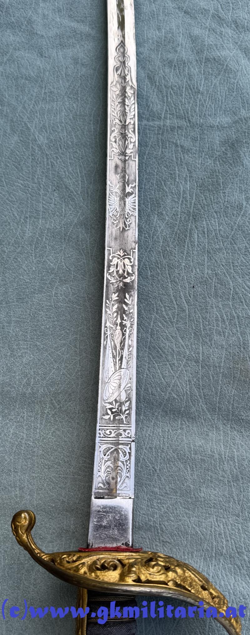 k.u.k. Beamtensäbel M1889 mit Klingenätzung!!