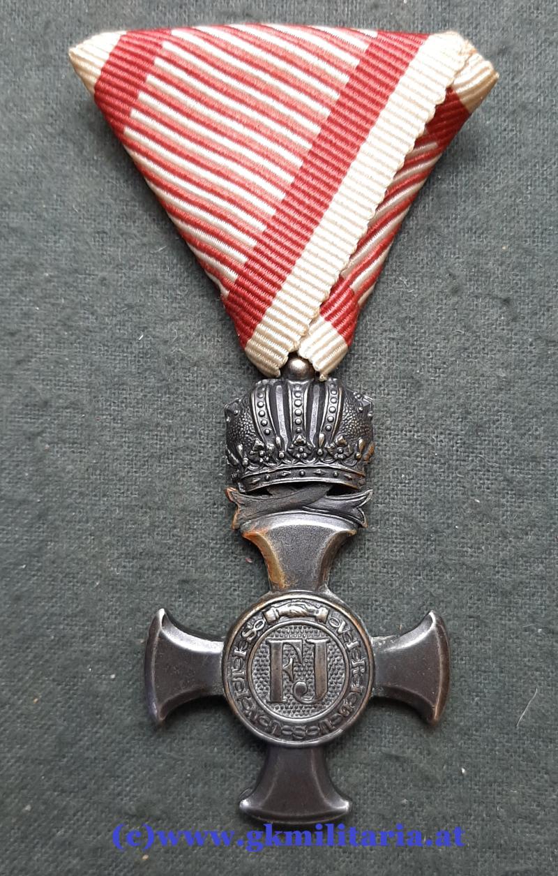 k.u.k. Eisernes Verdienstkreuz m.d. Krone 1916 - Variante Buntmetall!! - selten!