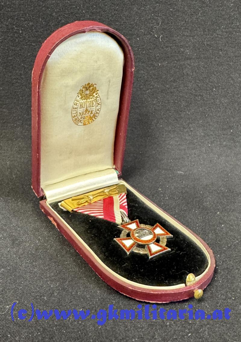 k.u.k. Militärverdienstkreuz 3. Klasse mit KD und WH-Spange im Etui!