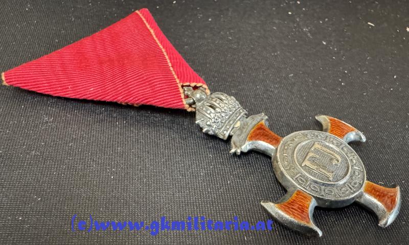 k.u.k. Silbernes Verdienstkreuz mit Krone - BRAUN - um 1860!!