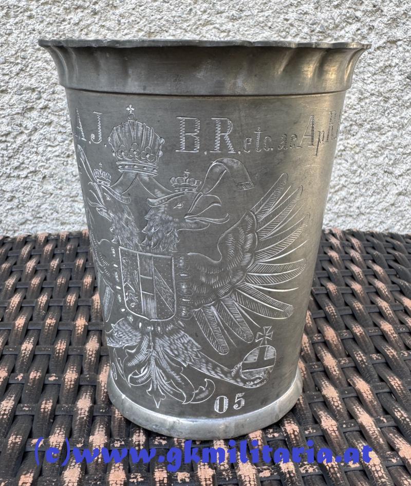 k.u.k. Fußwaschungsbecher Kaiser Franz Joseph I. - 1905!!