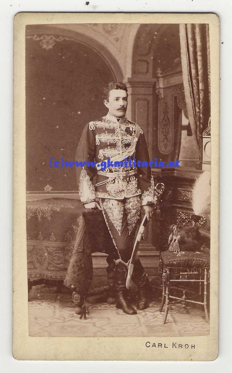 Portrait königlich-ungarische Leibgarde - CdV-Foto um 1870/80!!