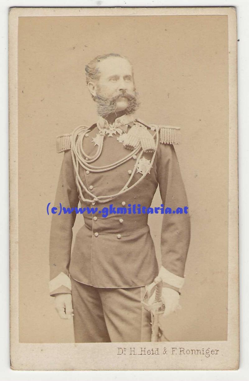 Portrait k.u.k. General der Kavallerie Gablenz - CdV-Foto um 1860!!
